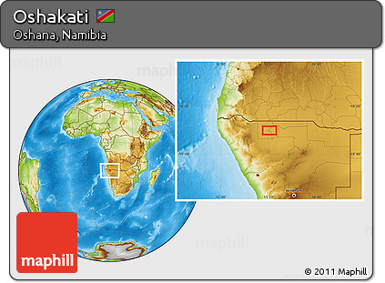Physical Location Map of Oshakati