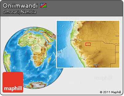 Physical Location Map of Oniimwandi