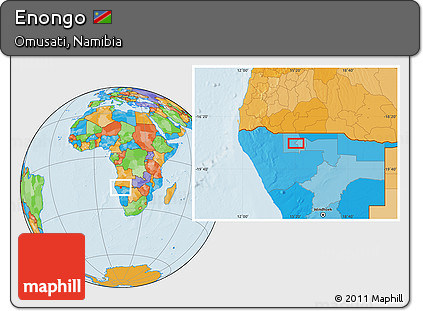 Political Location Map of Enongo