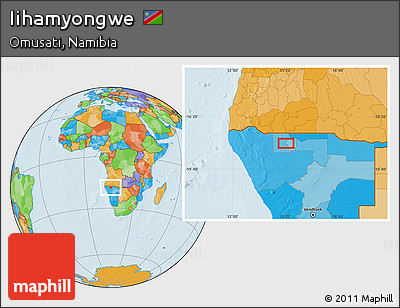 Political Location Map of Iihamyongwe
