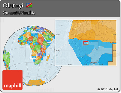 Political Location Map of Oluteyi
