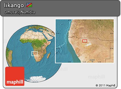 Satellite Location Map of Iikango