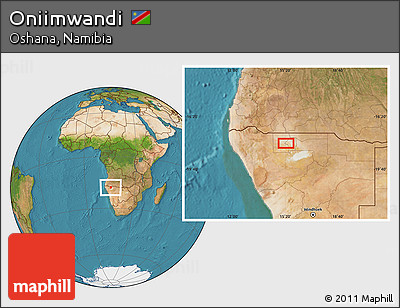 Satellite Location Map of Oniimwandi