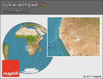 Satellite Location Map of Uukwiwongwe