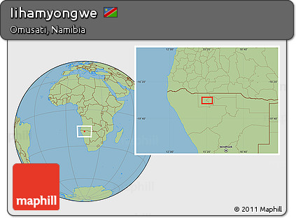 Savanna Style Location Map of Iihamyongwe