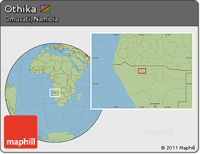 Savanna Style Location Map of Othika