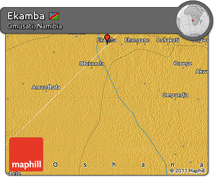 Physical Map of Ekamba