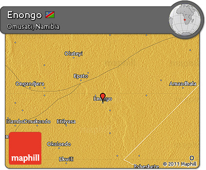 Physical Map of Enongo