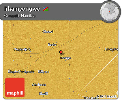 Physical Map of Iihamyongwe