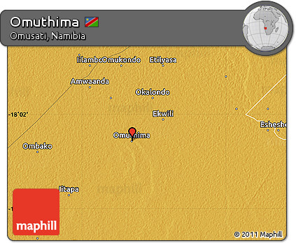 Physical Map of Omuthima
