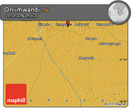Physical Map of Oniimwandi