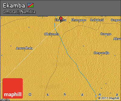 Physical Map of Ekamba