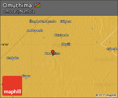Physical Map of Omuthima