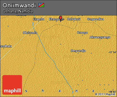 Physical Map of Oniimwandi