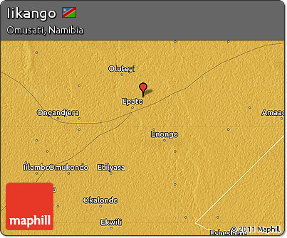 Physical Map of Iikango