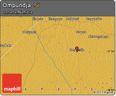 Physical Map of Ompundja