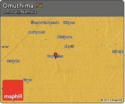 Physical Map of Omuthima