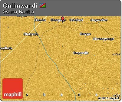 Physical Map of Oniimwandi