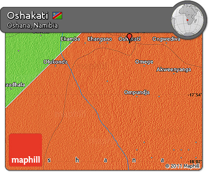 Political Map of Oshakati