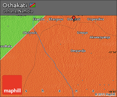 Political Map of Oshakati