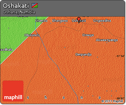 Political Map of Oshakati