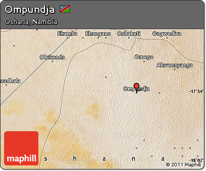 Satellite Map of Ompundja