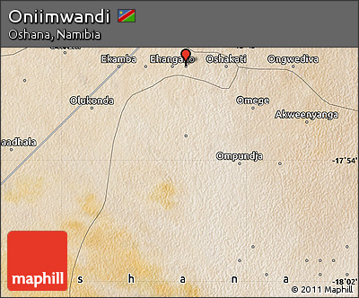 Satellite Map of Oniimwandi