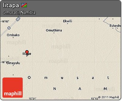 Shaded Relief Map of Iitapa