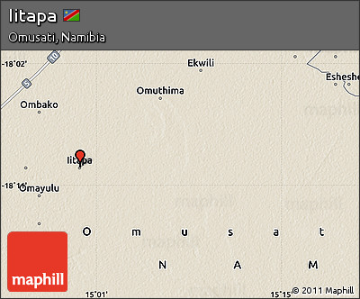 Shaded Relief Map of Iitapa