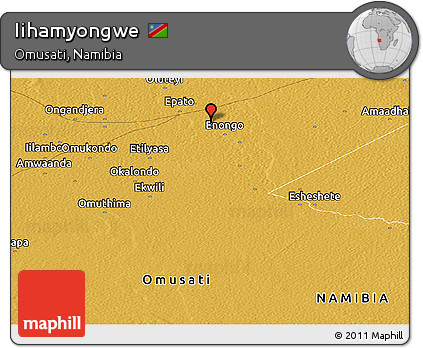 Physical Panoramic Map of Iihamyongwe