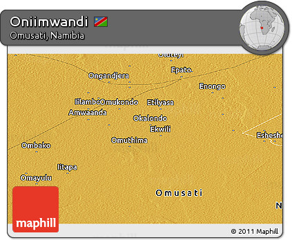 Physical Panoramic Map of Oniimwandi