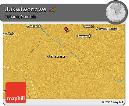 Physical Panoramic Map of Uukwiwongwe