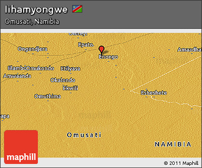 Physical Panoramic Map of Iihamyongwe