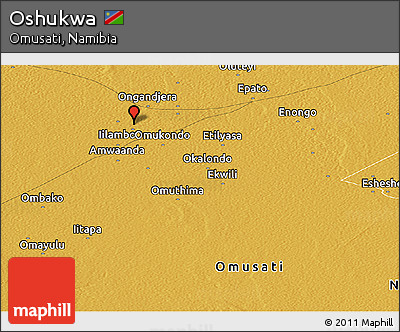Physical Panoramic Map of Oshukwa