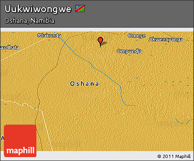 Physical Panoramic Map of Uukwiwongwe