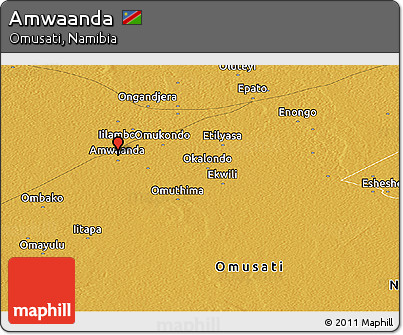 Physical Panoramic Map of Amwaanda