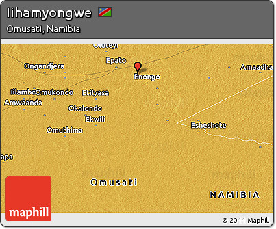 Physical Panoramic Map of Iihamyongwe
