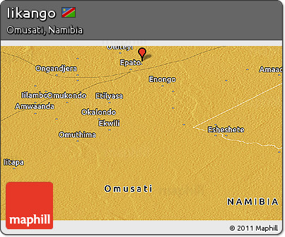 Physical Panoramic Map of Iikango