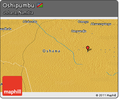 Physical Panoramic Map of Oshipumbu