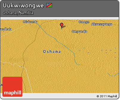 Physical Panoramic Map of Uukwiwongwe