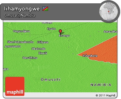 Political Panoramic Map of Iihamyongwe