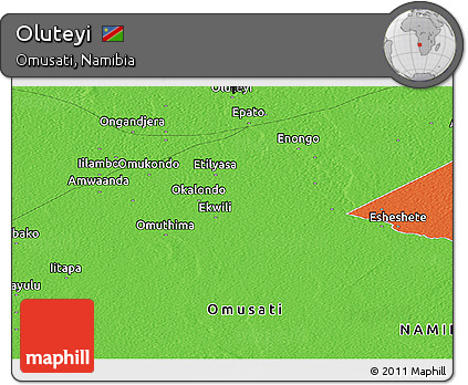 Political Panoramic Map of Oluteyi