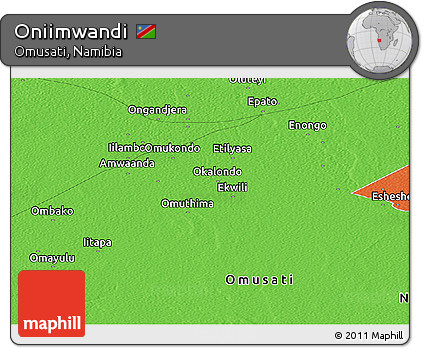 Political Panoramic Map of Oniimwandi