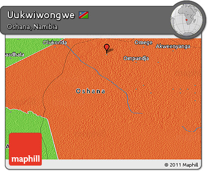 Political Panoramic Map of Uukwiwongwe