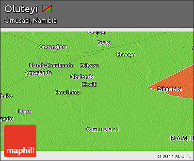 Political Panoramic Map of Oluteyi