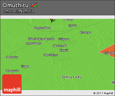 Political Panoramic Map of Omuthitu
