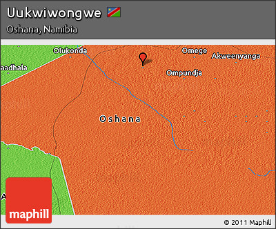 Political Panoramic Map of Uukwiwongwe