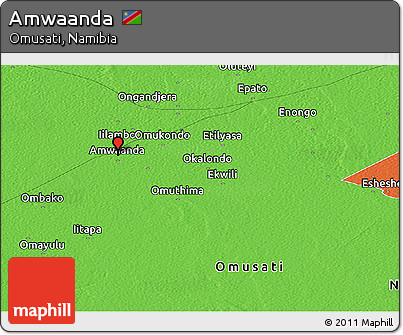 Political Panoramic Map of Amwaanda