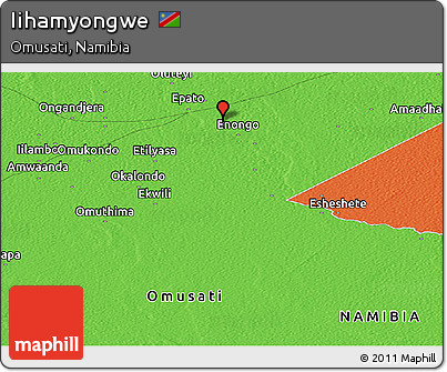 Political Panoramic Map of Iihamyongwe