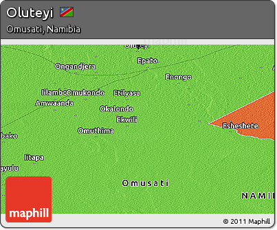 Political Panoramic Map of Oluteyi